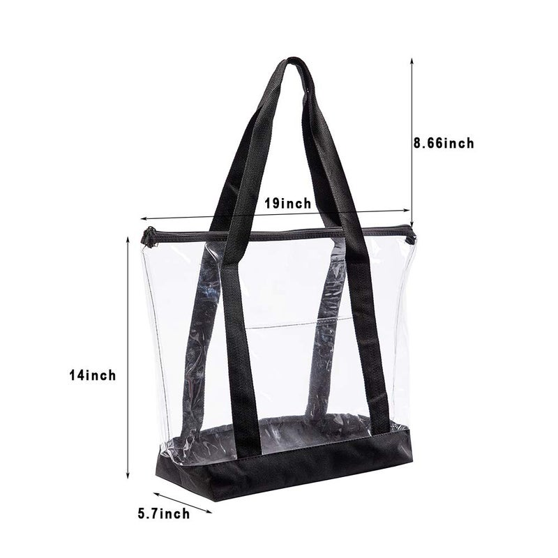 Clearworld Large Clear Tote Bag, Fashion PVC Shoulder Handbag for Women, Clear Stadium Bag for Security Travel,Shopping,Sports and Work - Image 5